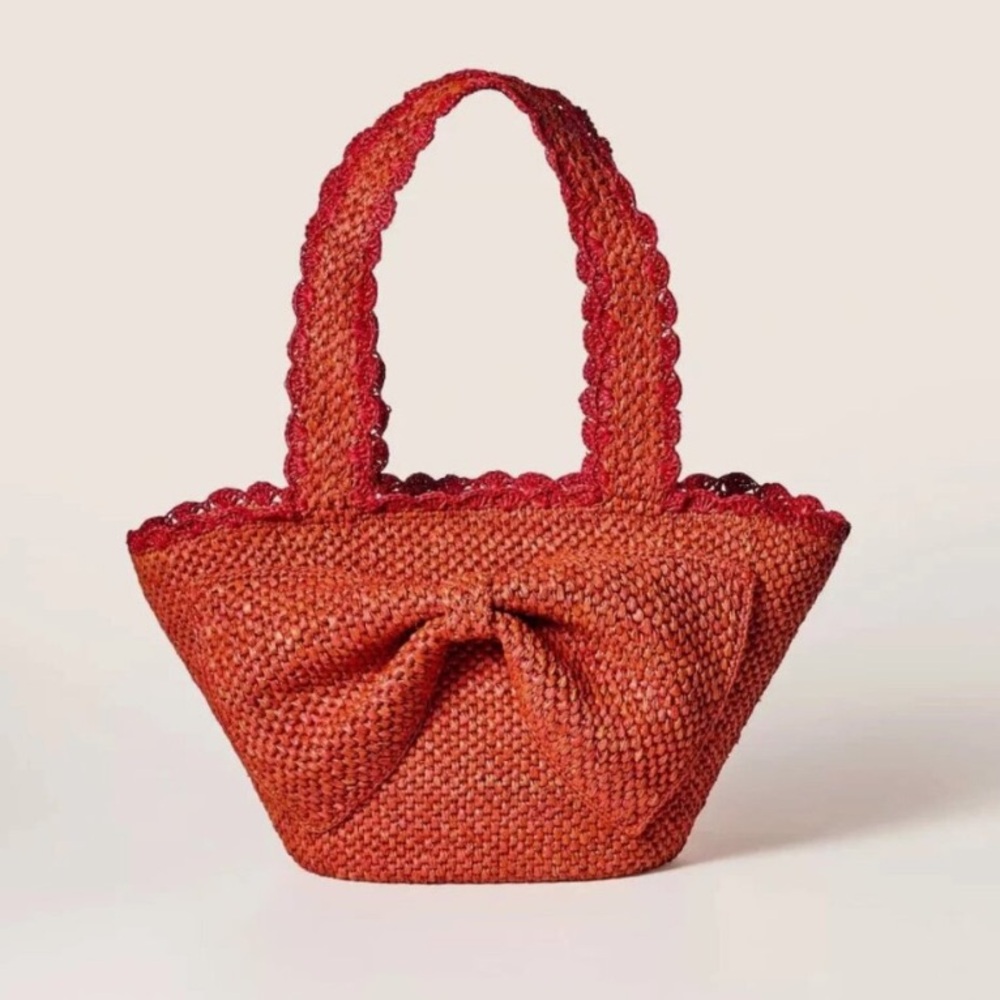 NWT Raffia Bow Tote Bag - kate spade new york x Target Red